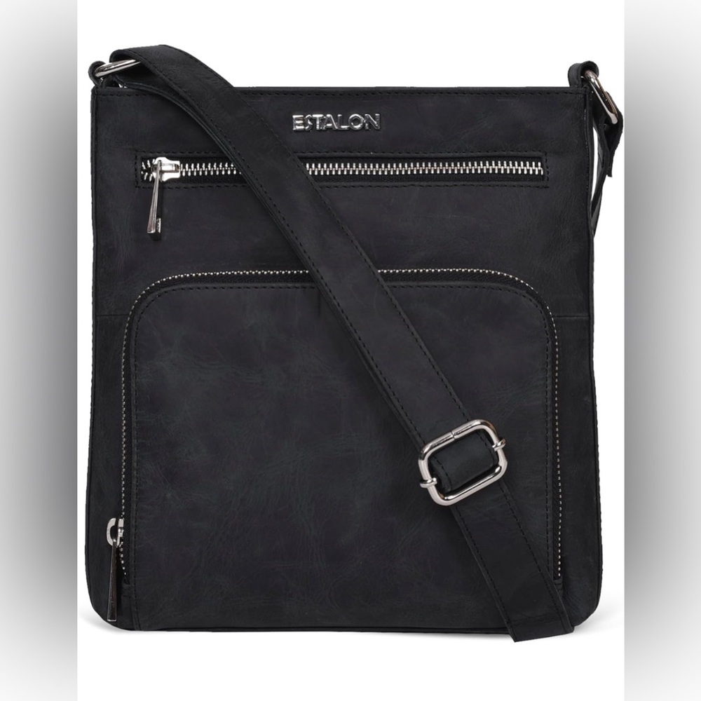 ESTALON Leather Crossbody Bags For Women - Trendy Cross Over Shoulder